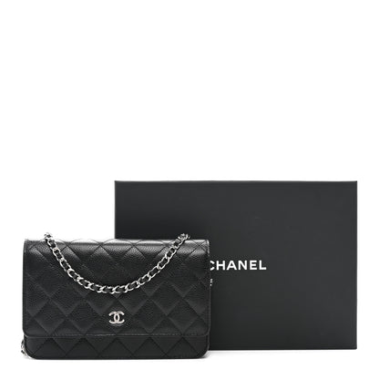 Chanel Caviar Quilted Wallet On Chain WOC Black 13 of 13