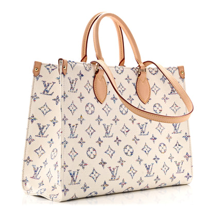 Louis Vuitton Monogram Jacquard Nautical Onthego MM Multicolor Beige 3 of 9