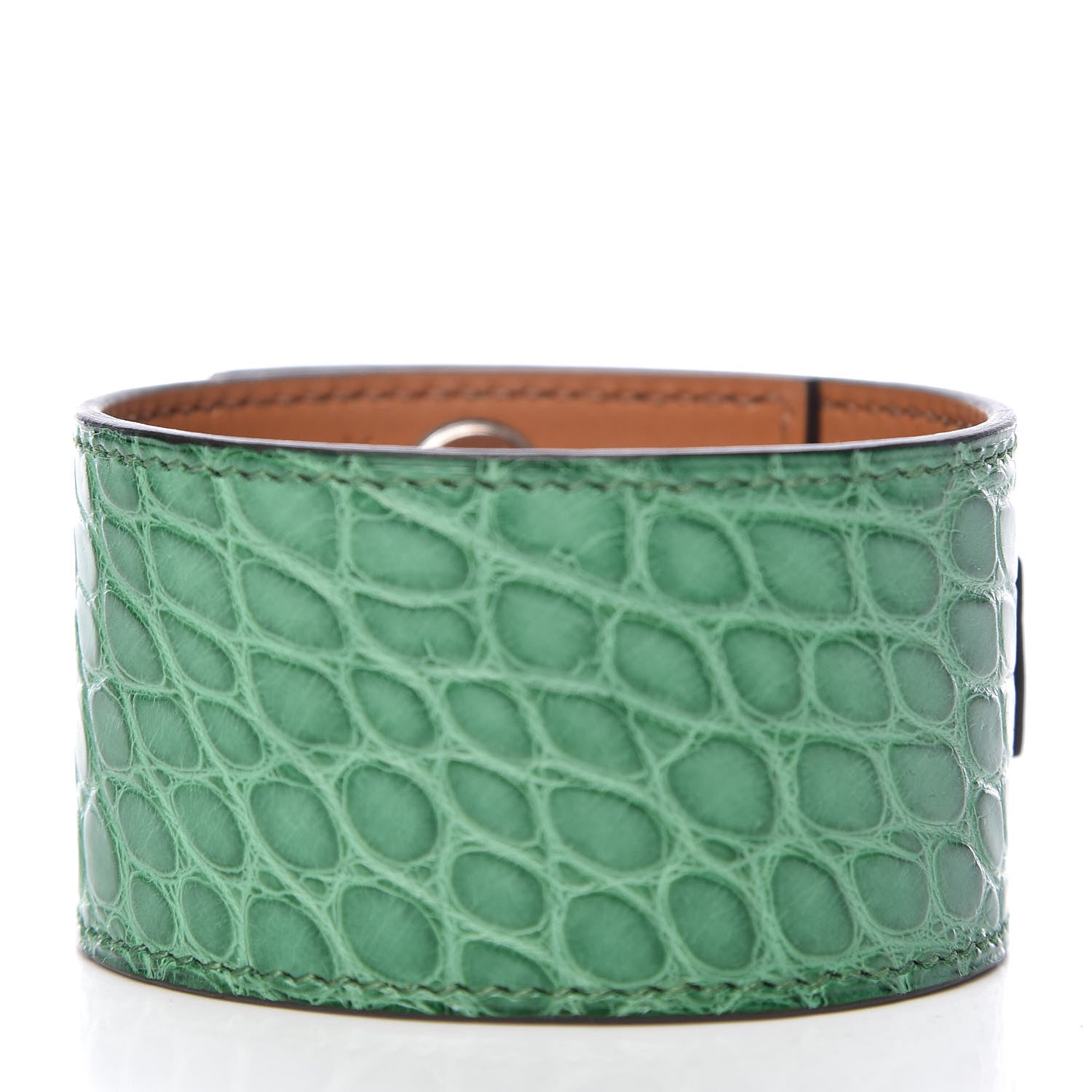 Hermes Matte Alligator Epsom Intense Bracelet S Cactus 3 of 6