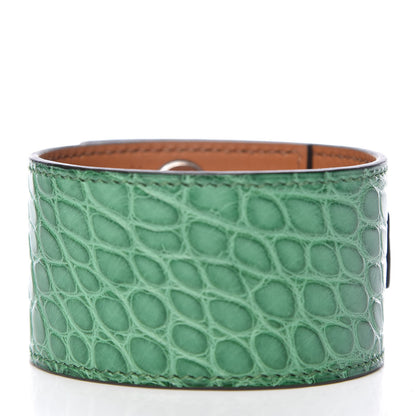 Hermes Matte Alligator Epsom Intense Bracelet S Cactus 3 of 6