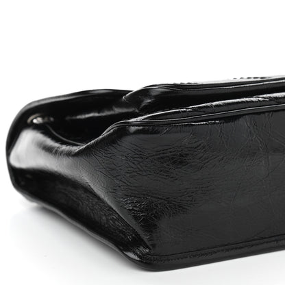Saint Laurent Crinkled Calfskin Matelasse Monogram Medium Niki Chain Satchel Black 9 of 10
