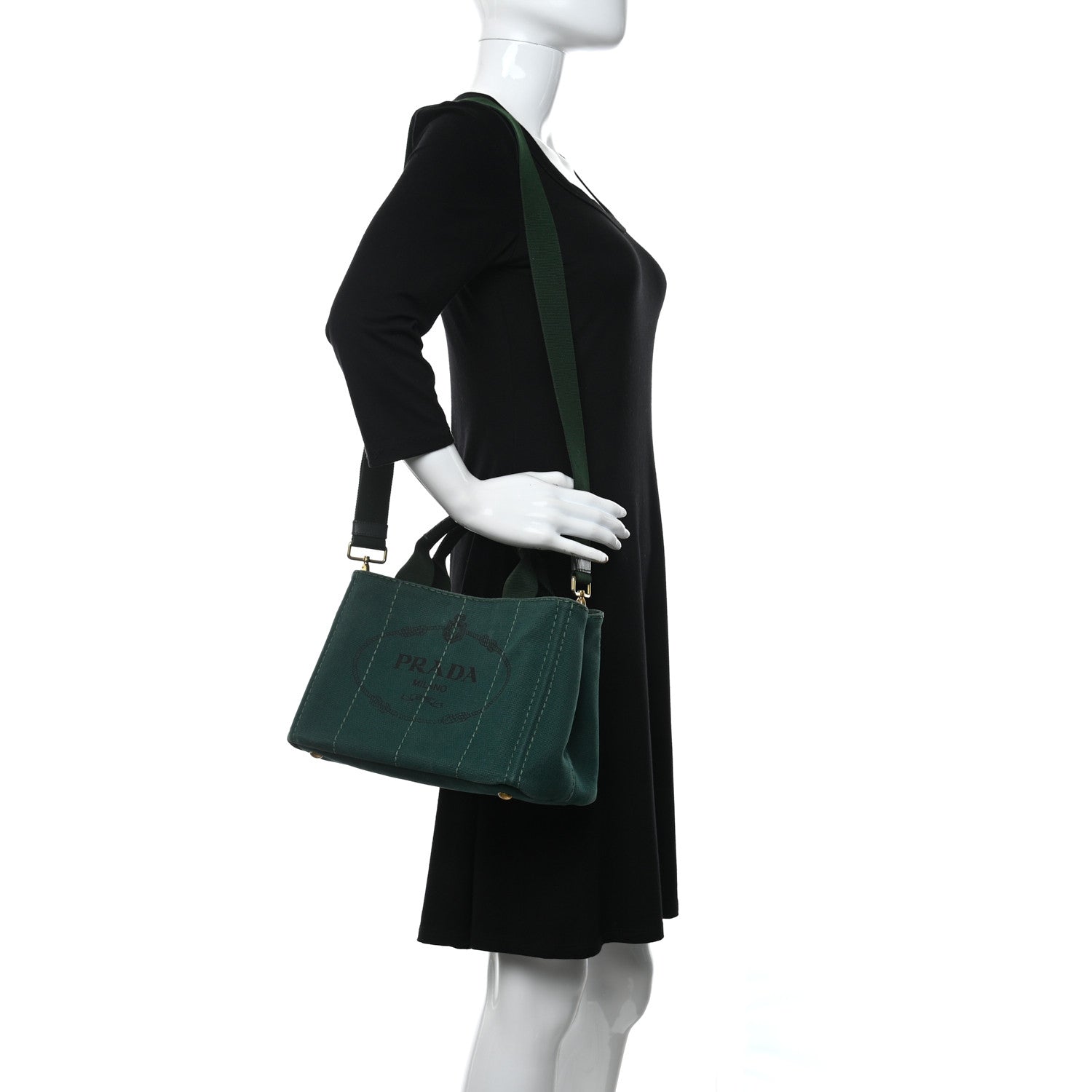 Prada Canapa Small Logo Tote Oleandro 2 of 15
