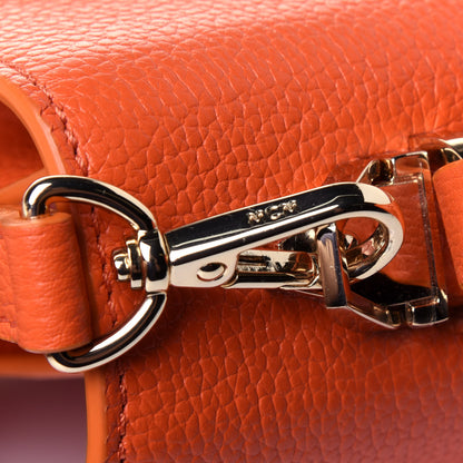 MCM Grained Calfskin Small Patricia Satchel Orange 11 of 11
