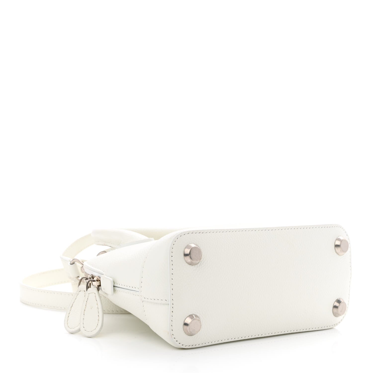 Balenciaga Grained Calfskin Logo XXS Ville Top Handle Bag White Fluo Pink 4 of 14