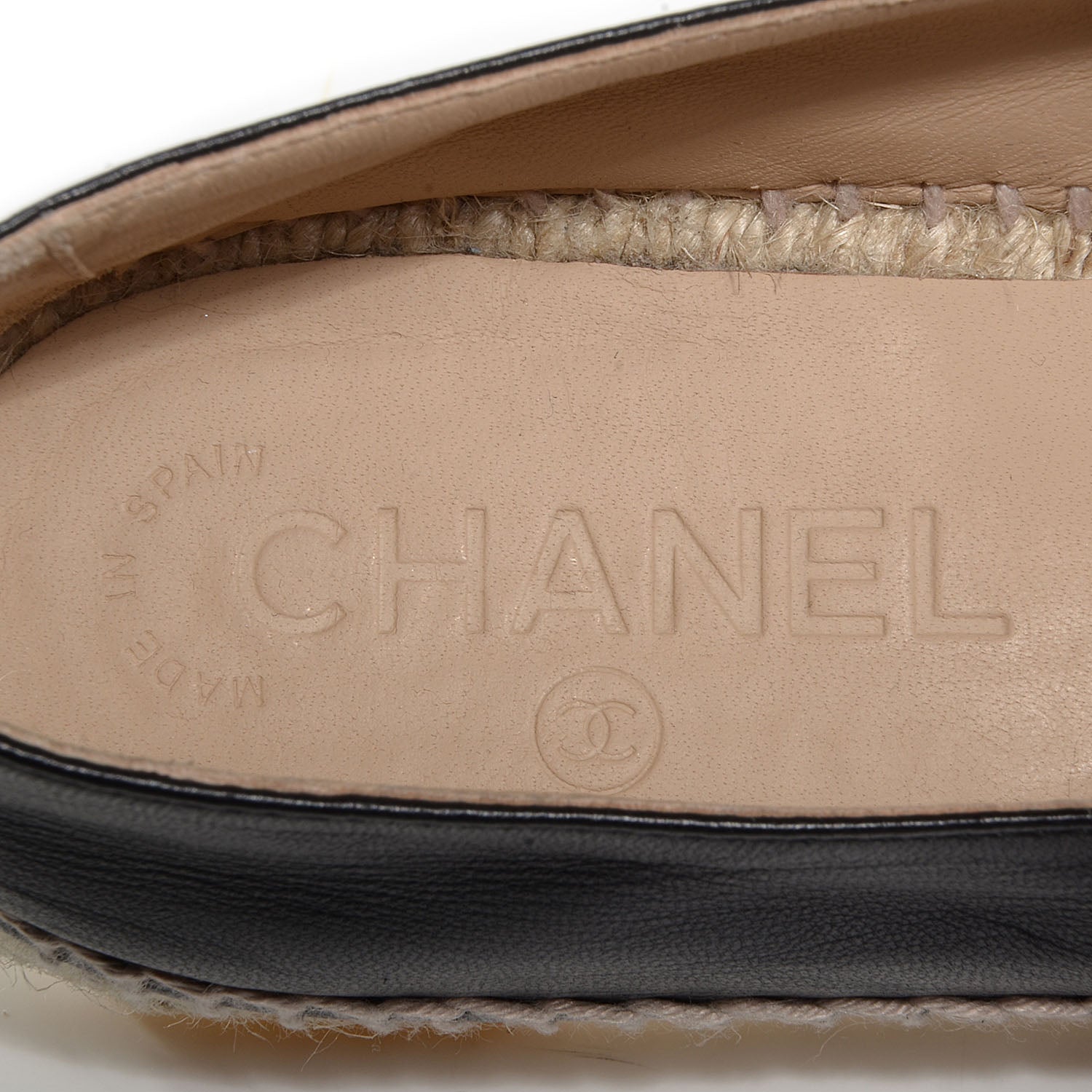 Chanel Lambskin Espadrilles 37 Black 6 of 7
