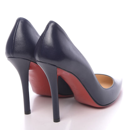 Christian Louboutin Kid Apostrophy 85 Pumps 35 Navy 4 of 7