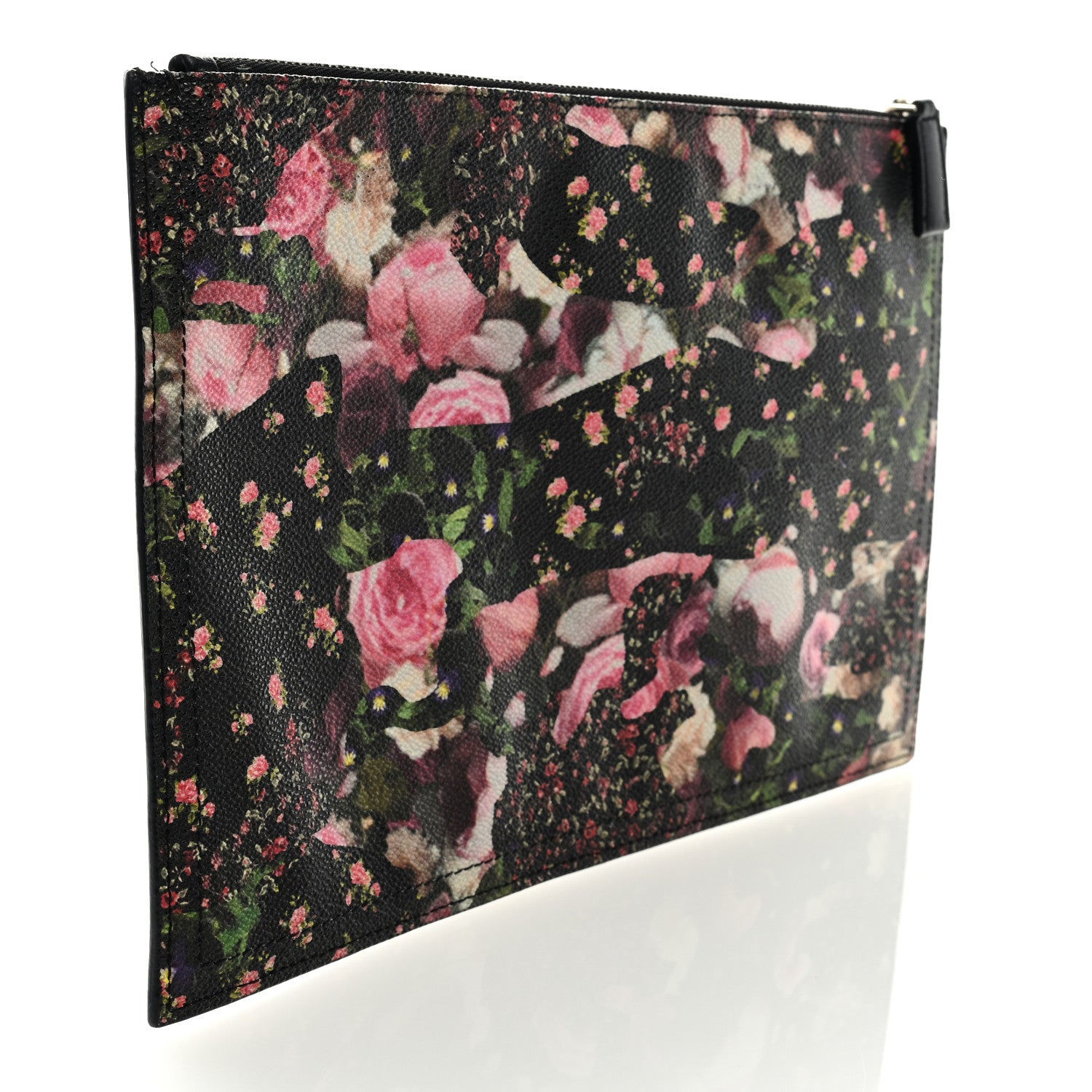 Givenchy Coated Canvas Roses Camouflage Print Medium Antigona Zip Pouch Black 3 of 6