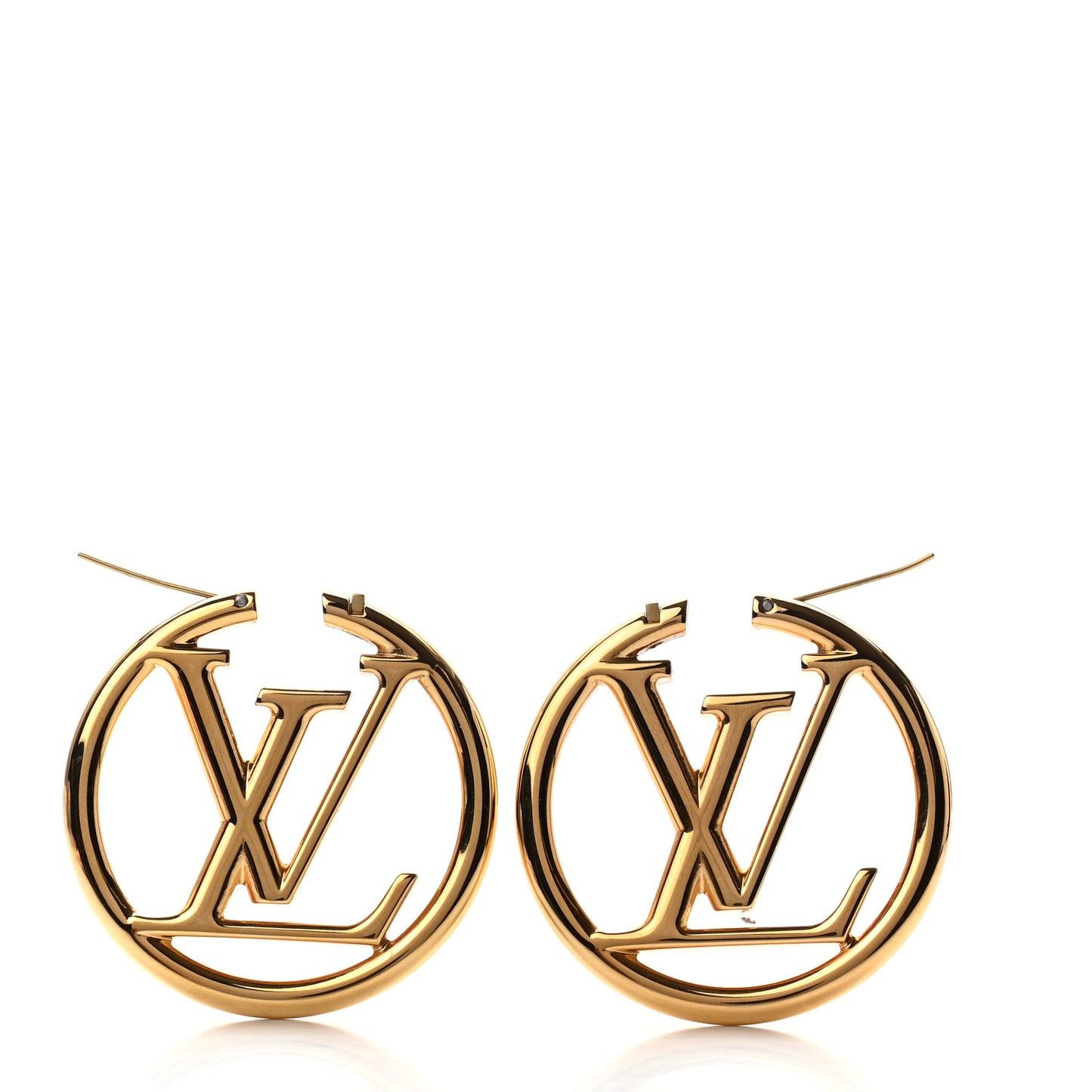 Metal Louise Hoop Earrings Gold