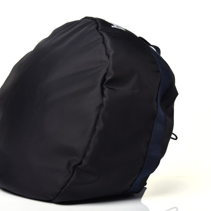 Balenciaga Textured Sport Nylon Logo Embroidered S Wheel Gym Bag Black Bleu Navy 8 of 8