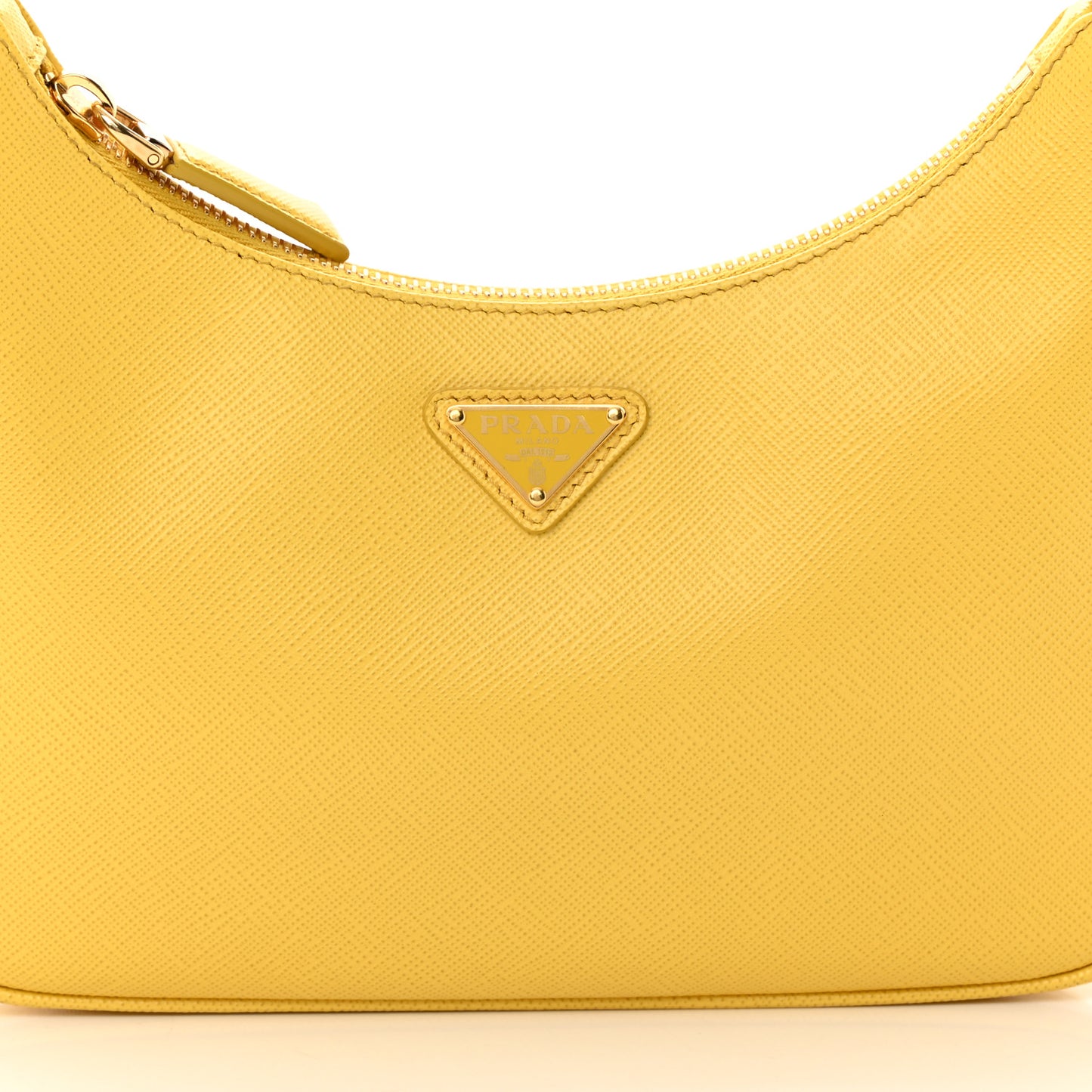 Saffiano Lux Re-Edition Mini Shoulder Bag Soleil