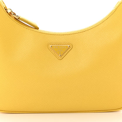 Prada Saffiano Lux Re-Edition Mini Shoulder Bag Soleil 9 of 13