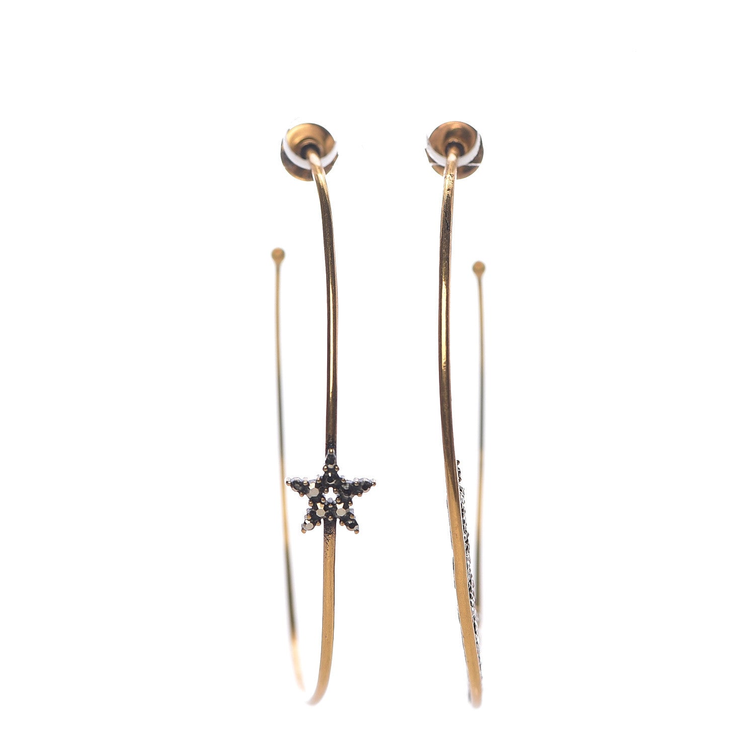 Christian Dior Metal J'Adior Hoop Earrings Aged Gold 1 of 7