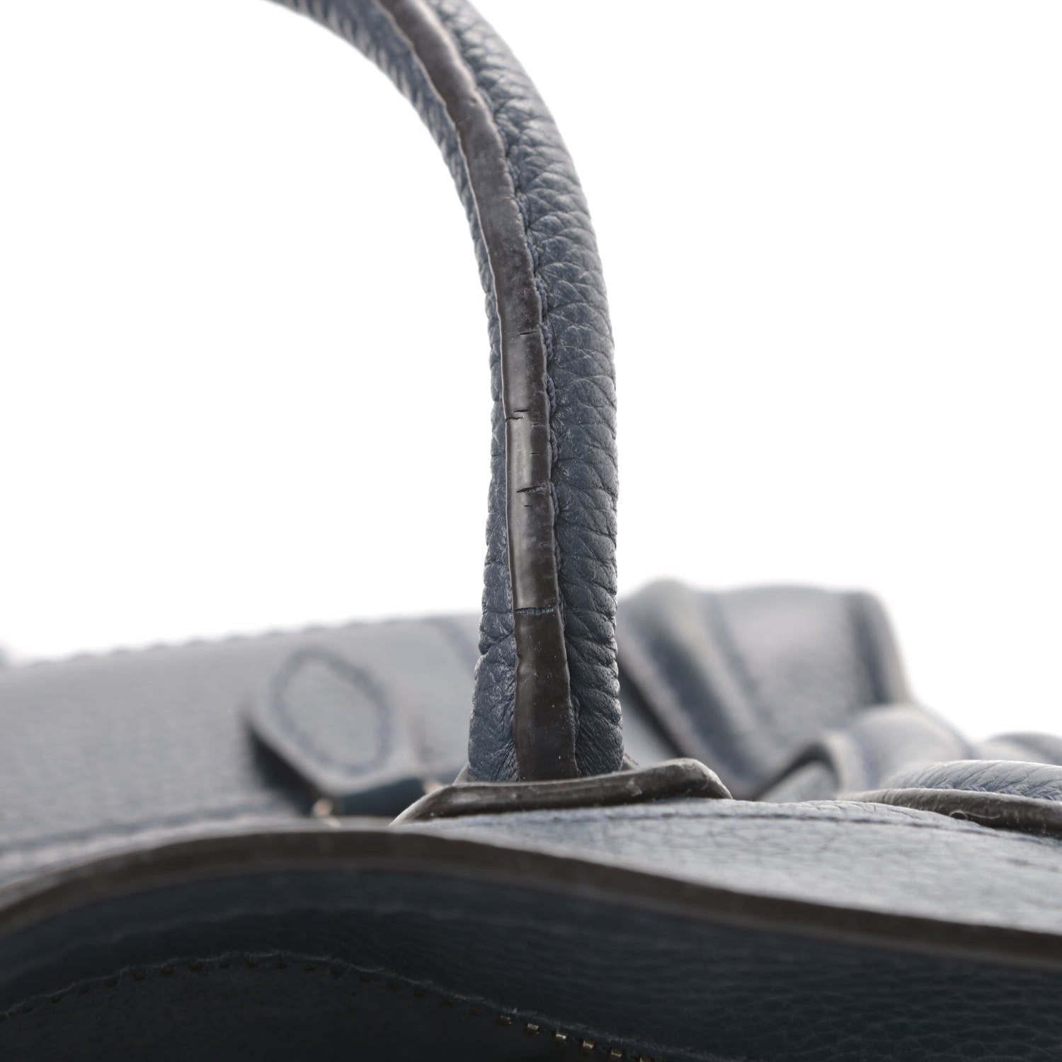Celine Drummed Calfskin Nano Luggage Orage 13 of 19