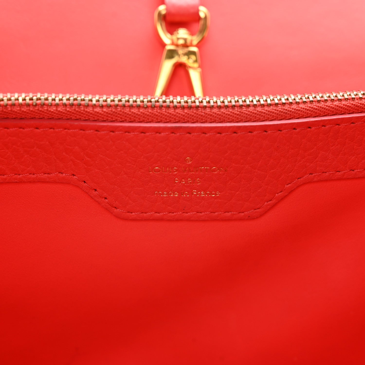 Louis Vuitton Taurillon Capucines MM Hibiscus Flamingo 8 of 12