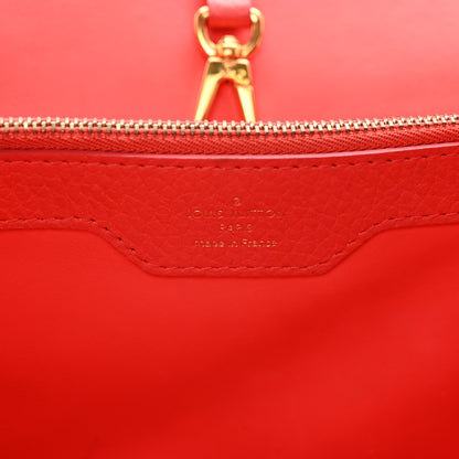 Louis Vuitton Taurillon Capucines MM Hibiscus Flamingo 8 of 12