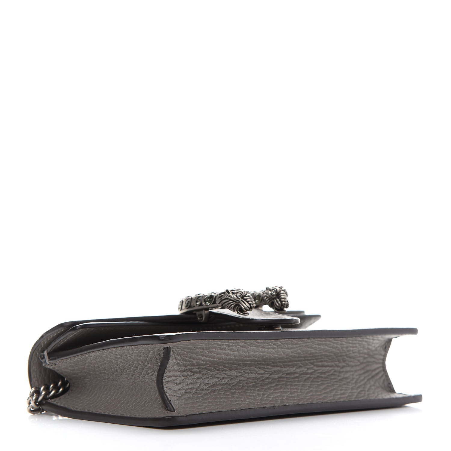 Gucci Dollar Calfskin Crystal Super Mini Dionysus Shoulder Bag Dusty Grey Black Diamond 4 of 8