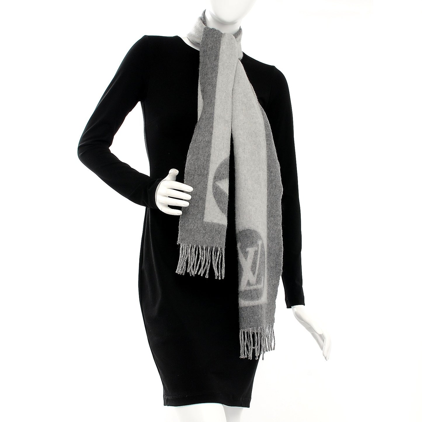 Lambswool Angora Cardiff Scarf Grey