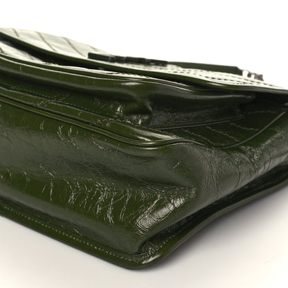 Saint Laurent Crinkled Calfskin Matelasse Monogram Medium Niki Chain Satchel Military Olive 8 of 8