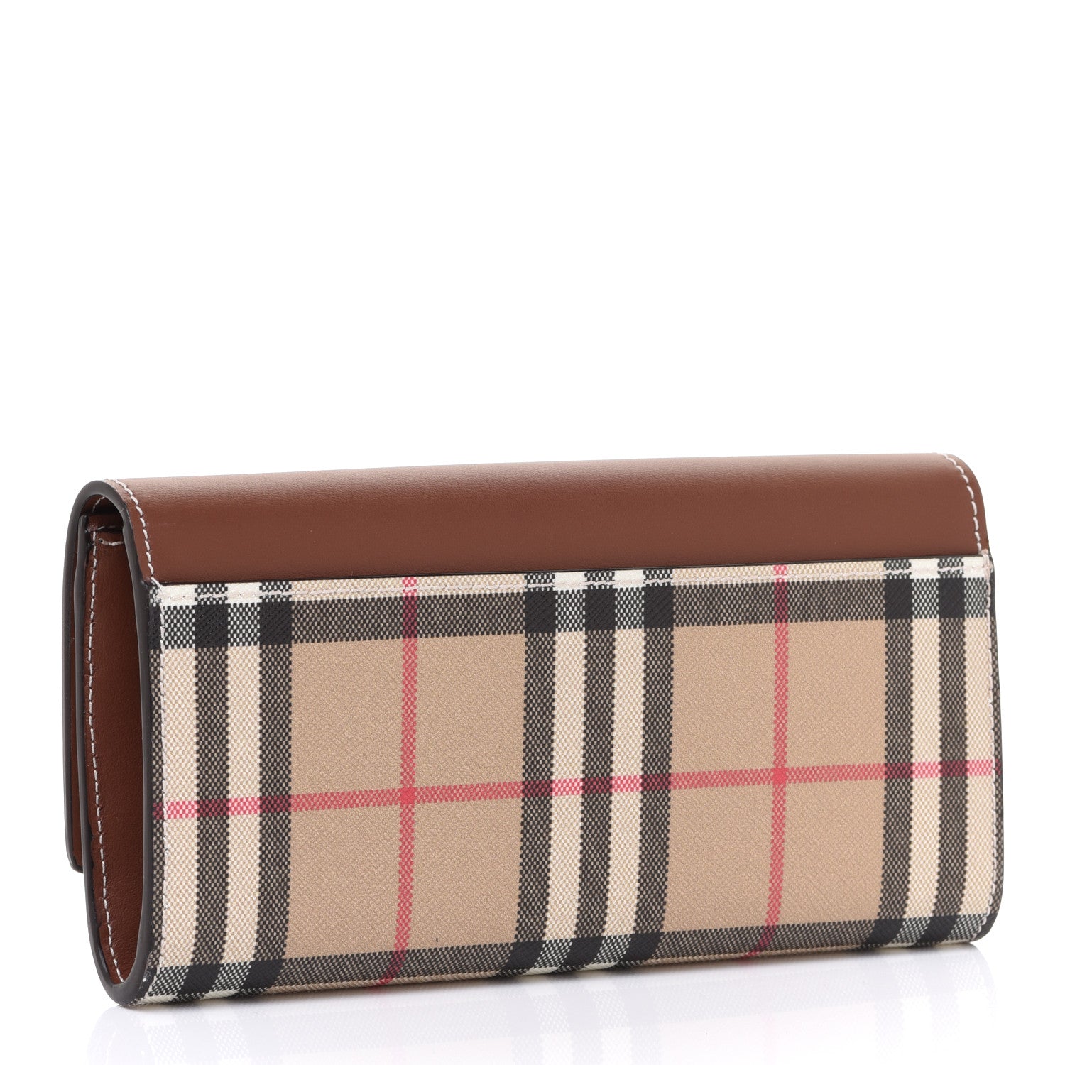 Burberry Vintage Check Grain Calfskin Halton Wallet Tan 3 of 9
