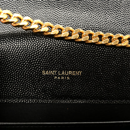 Saint Laurent Grain De Poudre Small Monogram Kate Satchel Black 6 of 12
