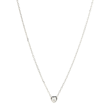 Cartier 18K White Gold Diamond D'Amour Heart Pendant Necklace 1 of 6