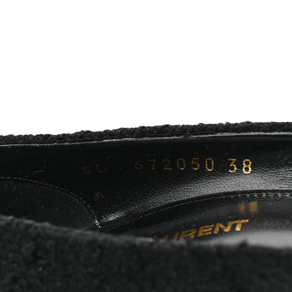 Saint Laurent Tessuto Boucle New Ria 105 Pumps 38 Black 8 of 10