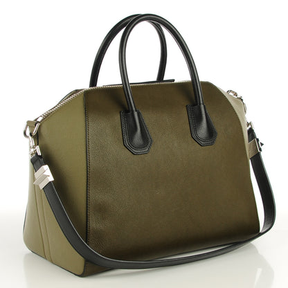 Givenchy Sugar Goatskin Medium Tri-Color Antigona Khaki Black 3 of 8