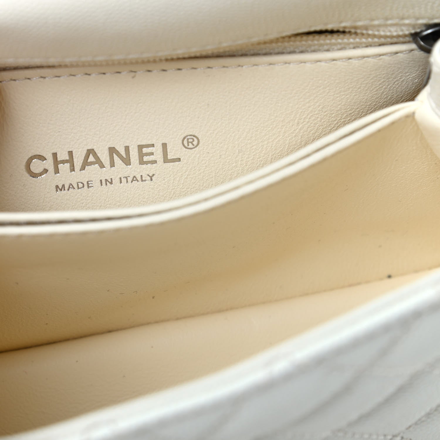 Chanel Caviar Lizard Quilted Mini Coco Handle Flap White 8 of 10