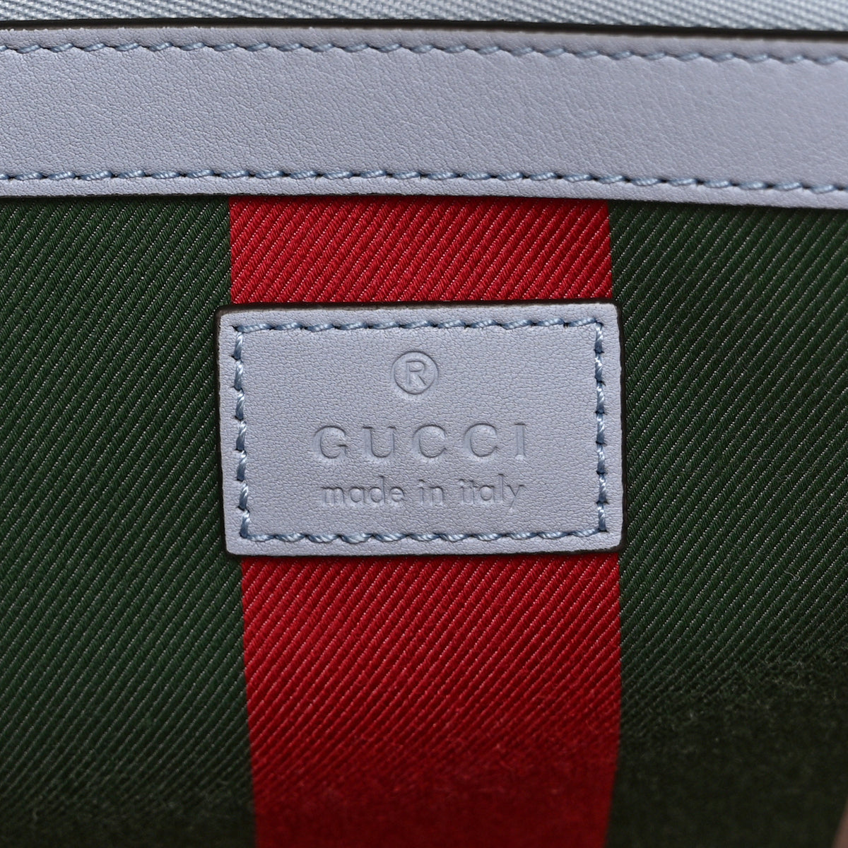 Gucci GG Supreme Monogram Emblem Large Tote Bag Beige Light Blue 6 of 10