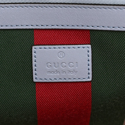 Gucci GG Supreme Monogram Emblem Large Tote Bag Beige Light Blue 6 of 10