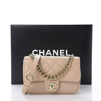 Chanel Caviar Quilted Small Studded Flap Beige 8 of 8