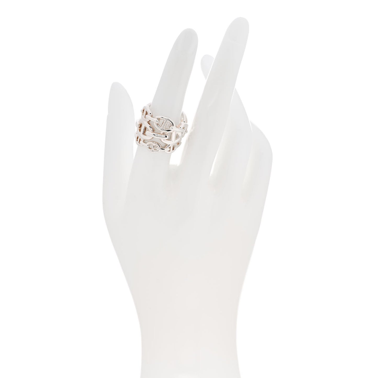 Sterling Silver GM Chaine d'Ancre Enchainee Band Ring 54 6.75