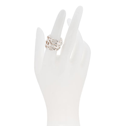 Hermes Sterling Silver GM Chaine d'Ancre Enchainee Band Ring 54 6.75 2 of 6