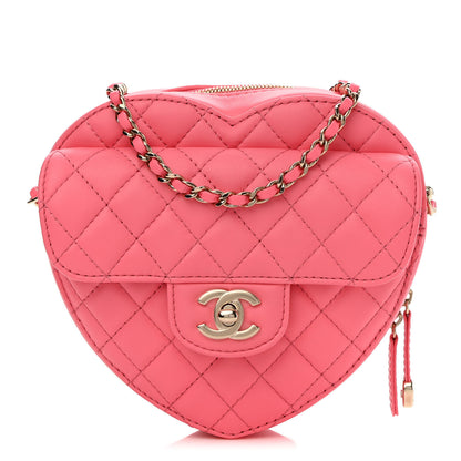 Chanel Lambskin Quilted CC In Love Heart Bag Pink 1 of 10