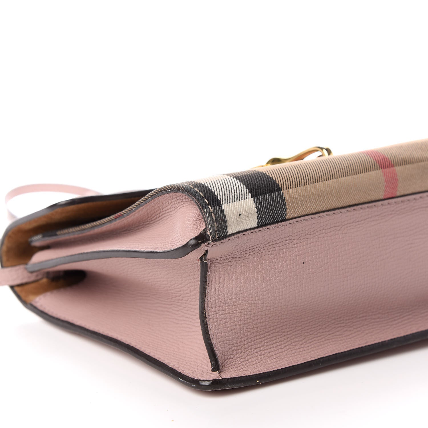 Burberry Derby Calfskin House Check Small Macken Crossbody Bag Pale Orchid 8 of 9