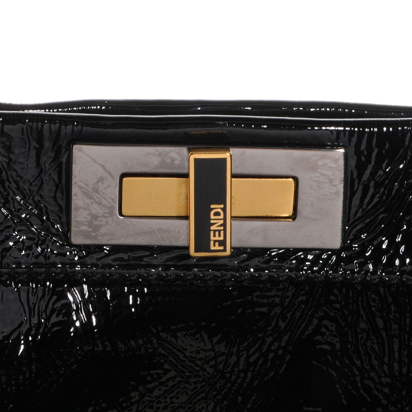Patent XL Large Peekaboo Iconic Satchel Black