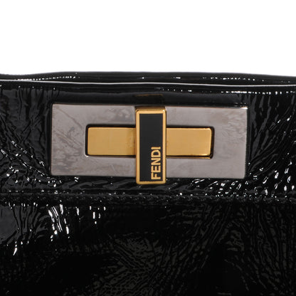 Fendi Patent XL Large Peekaboo Iconic Satchel Black 10 of 10