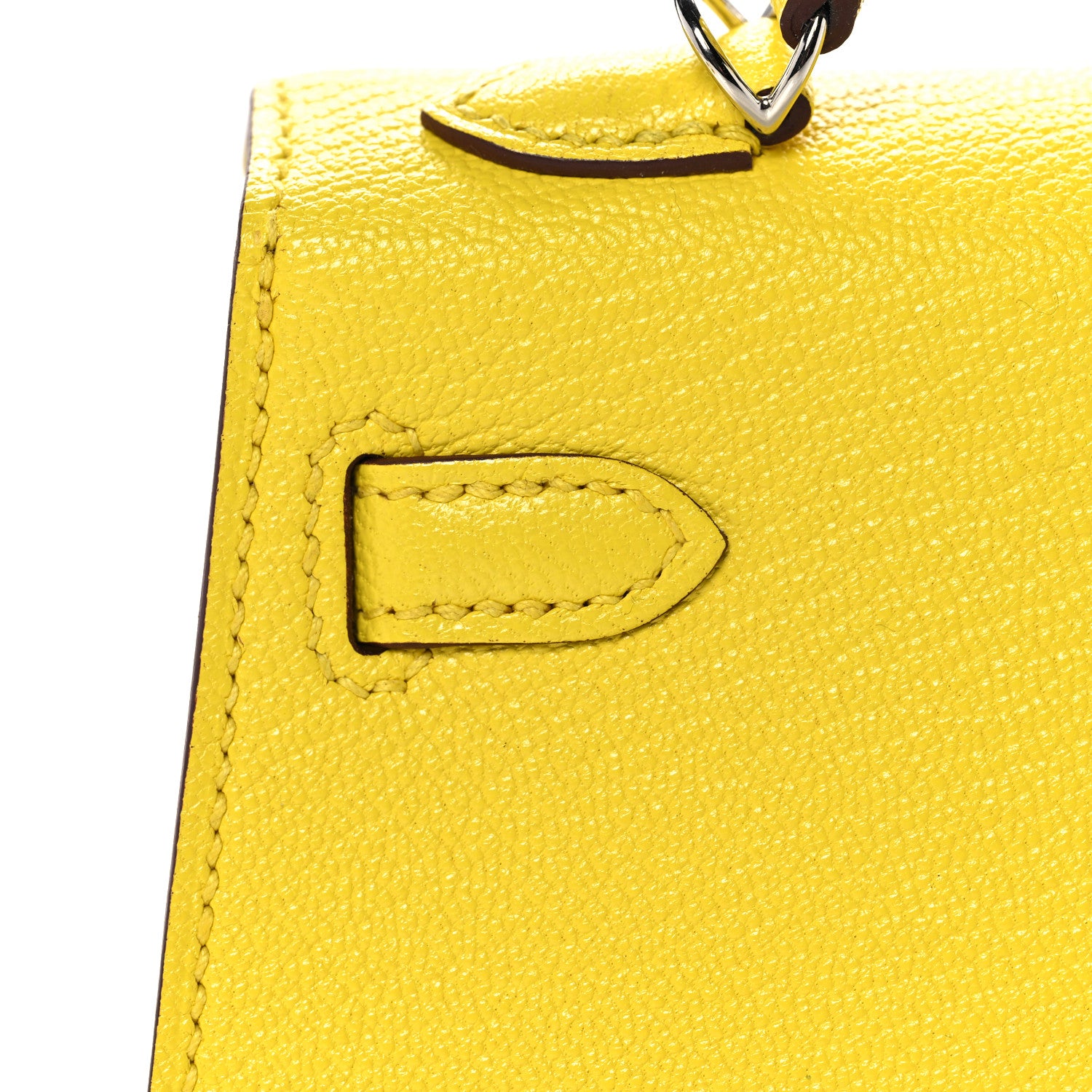 Hermes Chevre Mysore Mini Kelly Sellier 20 Jaune Citron 13 of 32