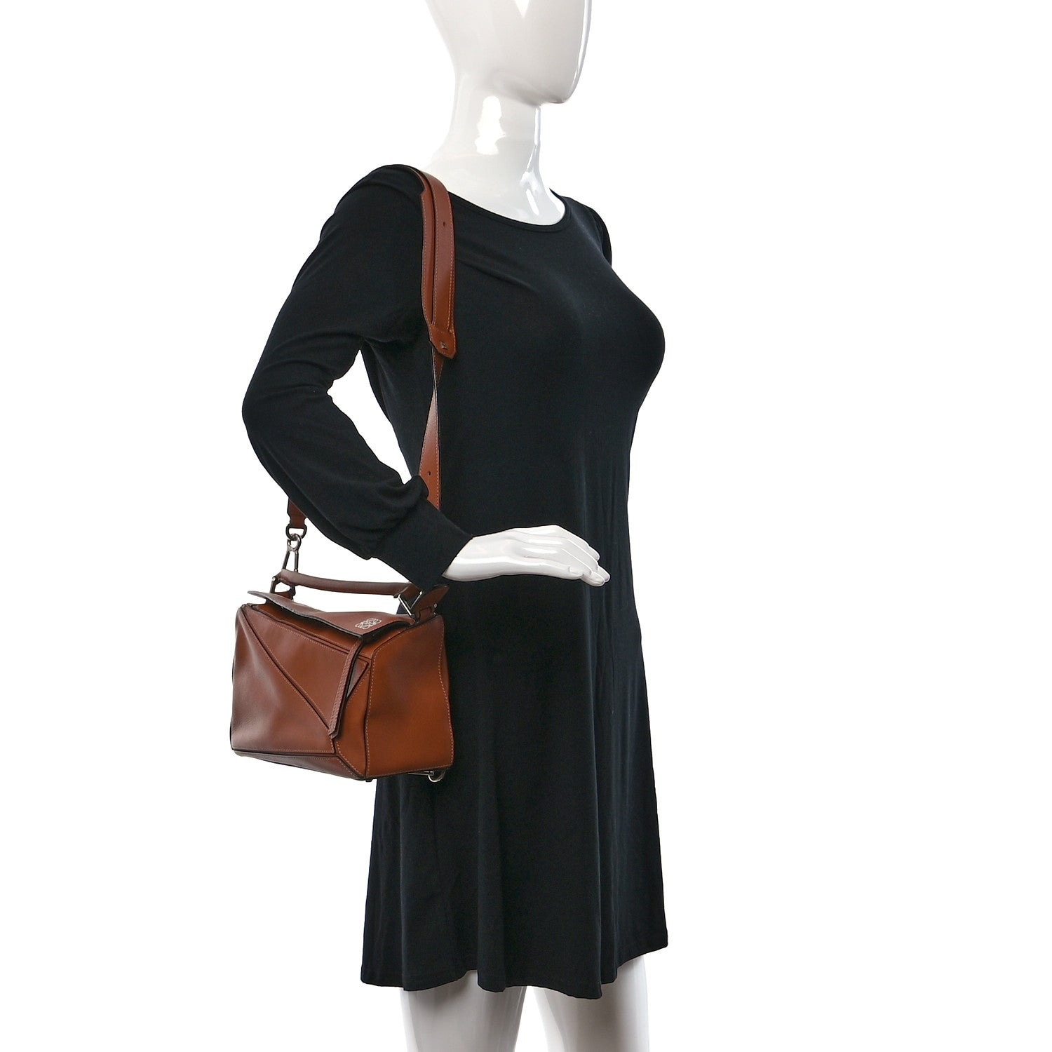 Loewe Calfskin Small Puzzle Bag Tan 2 of 12