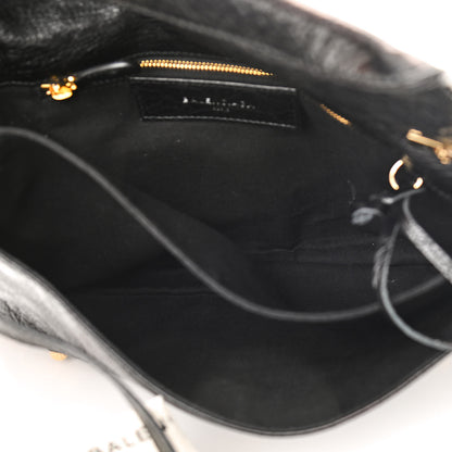 Balenciaga Agneau Giant 12 Gold Hardware Envelope Strap Clutch Black 5 of 10