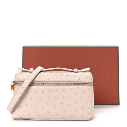Loro Piana Ostrich L19 Extra Pocket Pouch Light Travertine 10 of 10