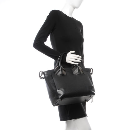 Christian Louboutin Grained Calfskin Studded Large Eloise Satchel Black 2 of 7