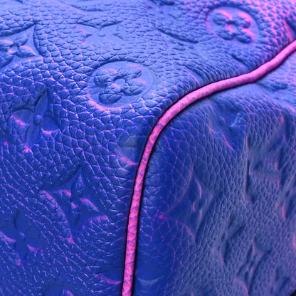 Louis Vuitton Taurillon Illusion Keepall Bandouliere 50 Bleu Rose 8 of 10
