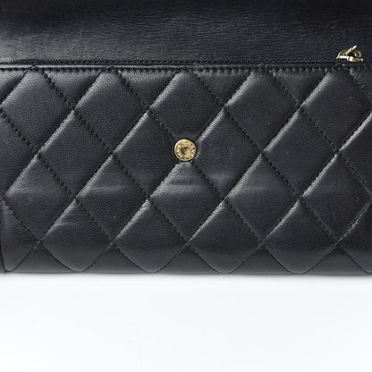 Chanel Lambskin Quilted Boy Flap Wallet Black 10 of 19