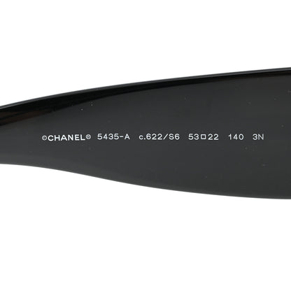 Chanel Acetate Rectangle Sunglasses 5435 Black 5 of 8