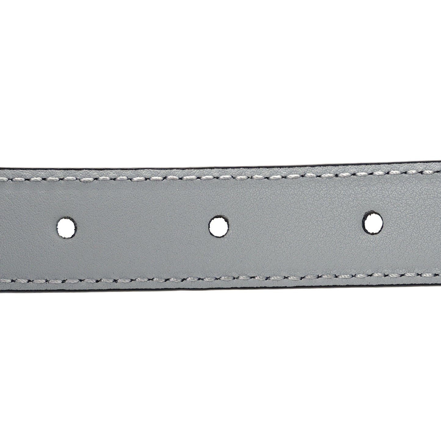 Metallic Calfskin Crystal Double G 20mm Belt 80 32 Silver