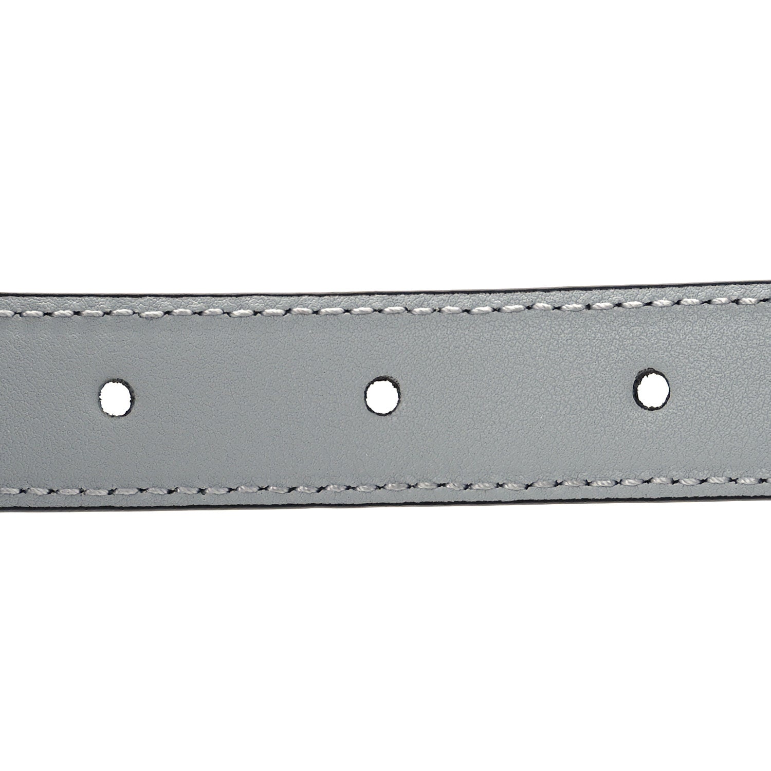 Gucci Metallic Calfskin Crystal Double G 20mm Belt 80 32 Silver 4 of 6