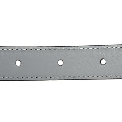 Gucci Metallic Calfskin Crystal Double G 20mm Belt 80 32 Silver 4 of 6