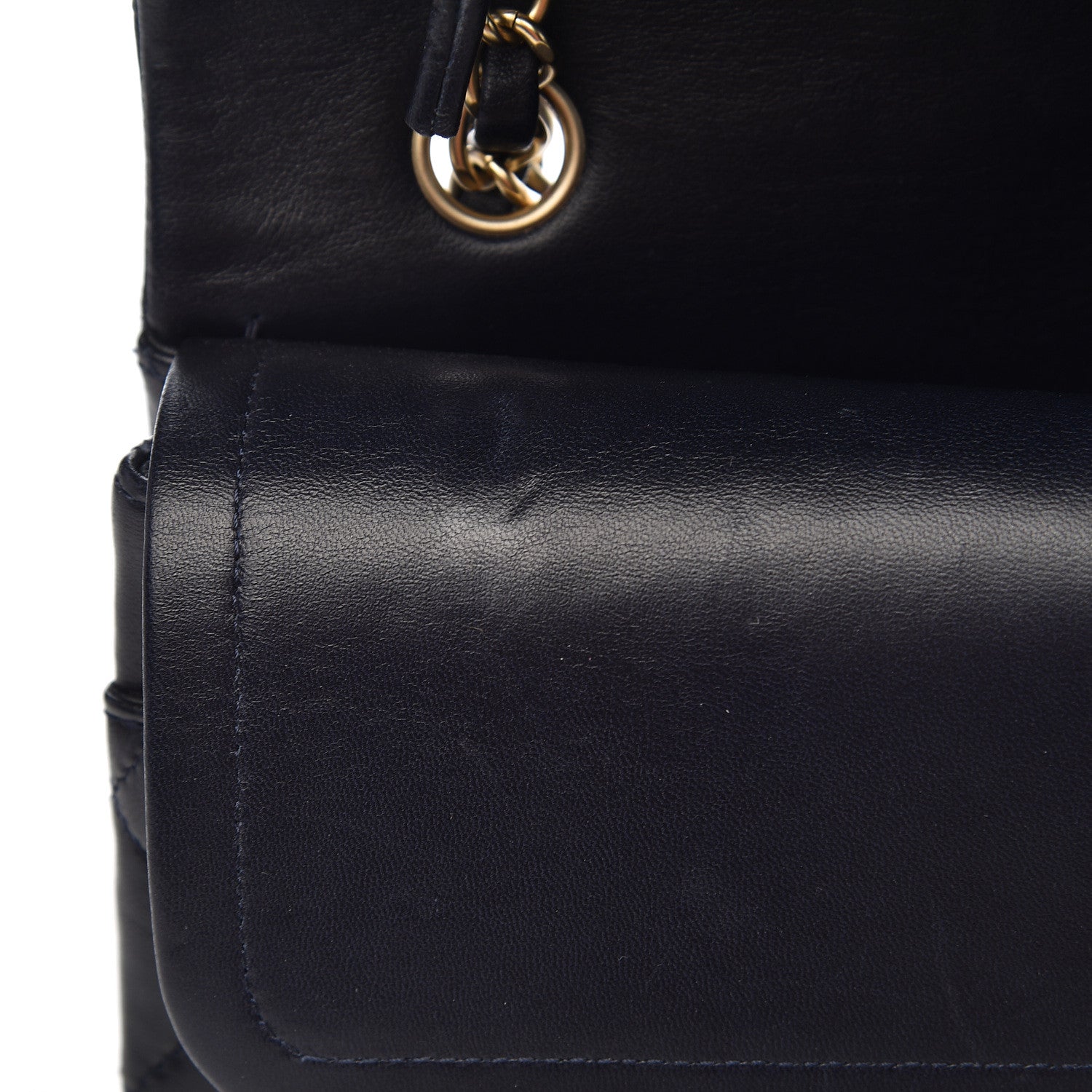 Chanel Lambskin Quilted Medium Double Flap Navy 14 of 19