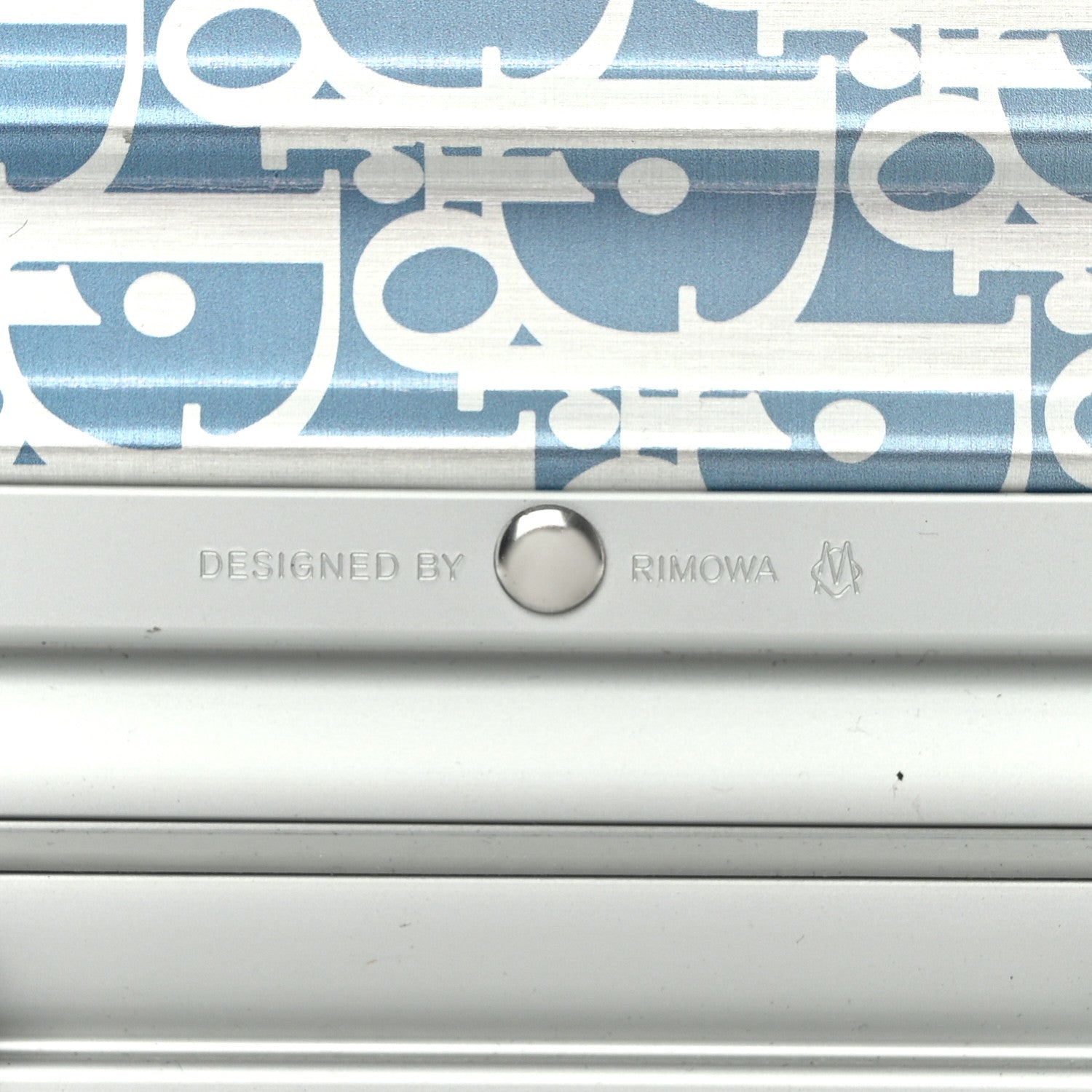 Christian Dior X RIMOWA Aluminum Gradient Cabin Luggage Blue Multi 7 of 11